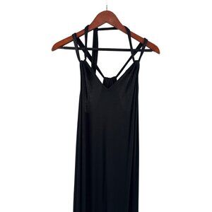 Cabi Black Sleeveless Strappy Maxi Dress M Made In China